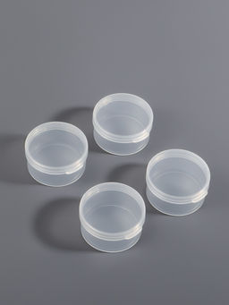 Набор баночек для мелочей, 4 шт., d=4×2.2 см, прозрачный