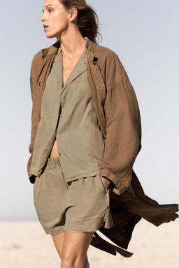 100% LINEN SHORTS ZW COLLECTION