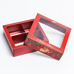 Цена за 5 шт. Коробка для конфет 4 шт. «Ангелок на Новый год» кондитерская упаковка, 12.5×12.5×3.5 см