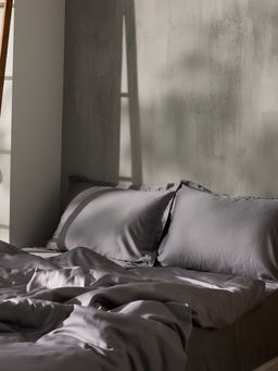 Простыня на резинке евро SL Home Tencel, 200200+30 см, серая, тенсель - Sima-land home фото 8