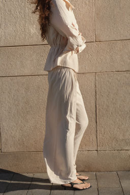 Pantal?n amplio con cord?n de ajuste - H&m фото 4