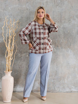 Жакет 1352 цветная клетка