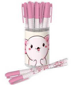 Ручка гелевая стираемая LOREX KIDS AXOLOTL Medium Soft 0,5 мм синий 1 шт ultra-soft touch
