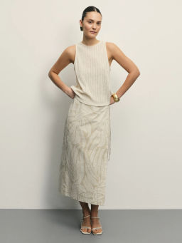 Юбка из хлопка на запах / Zarina  фото 2