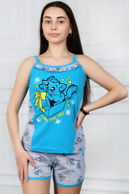 Арт. 8235 Пижама с шортами 38-44 (4 шт) Цвет:верх-розовый, низ-розовый - Калинка фото 4