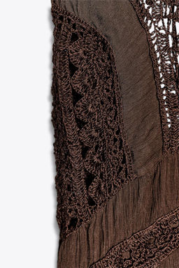 ZW COLLECTION COMBINED CROCHET DRESS - Zara фото 9