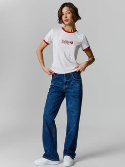 Джемпер прилегающего силуэта женский молочный - Mark formelle фото 3