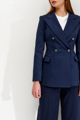 Двубортный жакет из хлопка Don (Цвет: Синий) - Morozov Amavie фото 2