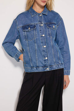 Mavi Oversize Trucker Denim Ceket TWOAW22CE0364 - Trendyolmilla фото 11