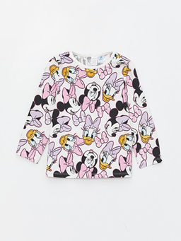 Bisiklet Yaka Uzun Kollu Minnie Mouse Bask?l? K?z Bebek Pijama Tak?m? - Waikiki фото 2