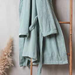 Халат махровый мужской SL HOME: Basic «Аззура», размер S, хлопок 100%, мятный