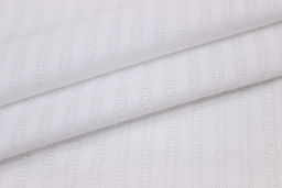 Фактурный хлопок Мережка-полоска цв.белый, ш.1.4м, хлопок-100%, 105гр/м.кв - Купава фото 4