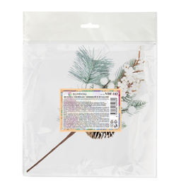 Blumentag VDF-143 Веточка хвойная с шишкой и ягодами 3 х 1 шт. 37 см 01