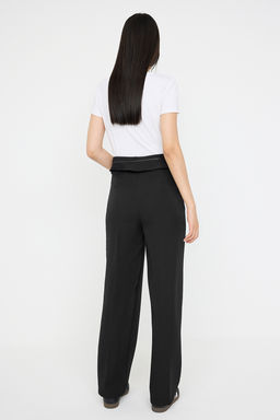 Teen Siyah Kemer Detayl? Wide Leg/Genis Paca Pantolon TWOAW26PL00035