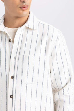 Полосатая рубашка Lumberjack с длинным рукавом стандартного кроя - Defacto фото 5