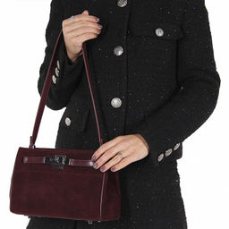 Сумка женская кожаная 6463BDAA wine red Baidou