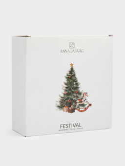 Салатник, 16х6 см, 750 мл, керамика, зеленый, Лошадка и елка, Festival - Anna lafarg фото 7