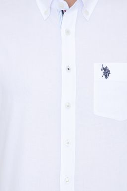 U. S. Polo Assn Мужская белая рубашка с длинным рукавом - U.s. polo assn фото 7