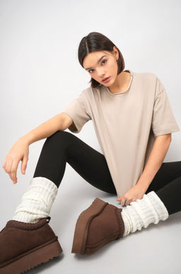 Женская футболка оверсайз из футера двухнитки Happyfox