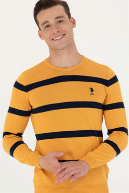 U. S. Polo Assn Мужской горчичный свитер - U.s. polo assn фото 4