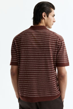 Polo en mezcla de lino Regular Fit - H&m фото 8