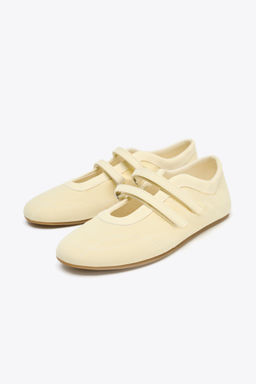 SATIN-EFFECT TOPSTITCHED BALLET FLATS - Zara фото 13
