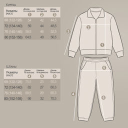 Костюм футер 2х нитка петля 8528320203