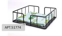 51774 GIPFEL Подставка для салфеток MORAN 19х19х6,5 см. Материал: углеродистая сталь. Цвет: черный  фото 2