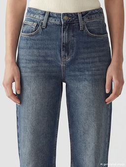 Wideleg Kad?n Jean Pantolon