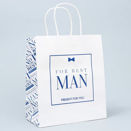 Цена за 2 шт. Пакет подарочный крафтовый, упаковка, Best man, 22?25?12 см
