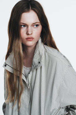 CHECK NYLON JACKET - Zara фото 2