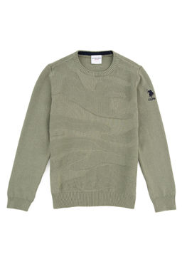 Erkek _ocuk Ye_il Bisiklet Yaka Triko Kazak Sepette S_rpriz _ndirim