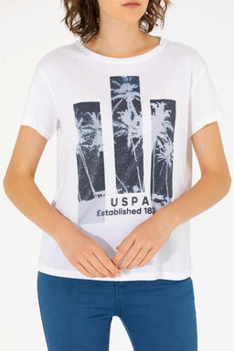 U. S. Polo Assn Женская белая футболка с круглым вырезом - U.s. polo assn фото 13