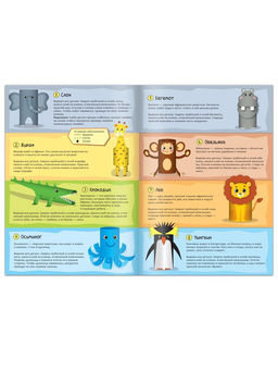 Книжка-вырезалка Бумажные зверята. Зоопарк, 20 стр., формат А4 - Буква-Ленд фото 11