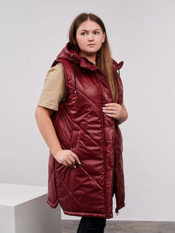Жилет демисезонный Хлоя бордо - Yollochka фото 9