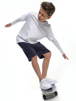 Футболка с длинными рукавами для молодежи 22-8002 белый GRAYS - Mini maxi фото 2