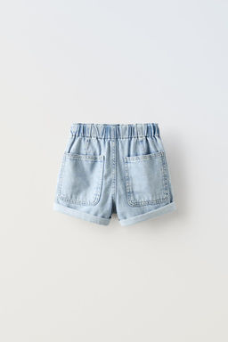 ELASTIK DETAYLI DENIM BERMUDA - Zara фото 4