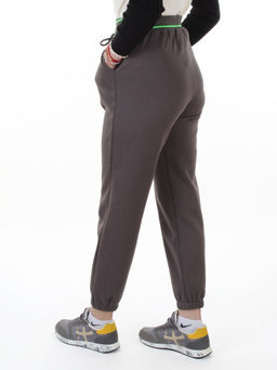 2804 DK. GRAY Брюки спортивные утепленные женские (95% хлопок, 5% спандекс)