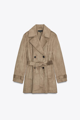 SUEDE EFFECT TRENCH COAT - Zara фото 6