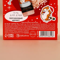 Подарочный набор новогодний «За нас с вами»: гель для душа 100 мл и соль для ванны 100 г, Чистое счастье