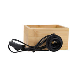 UML-B401 E27 LIGHT GREY/WOOD Светильник настольный декоративный под лампу Е27, 40W. Механический выключатель. Светло-серый. ТМ Uniel - Volpe фото 4