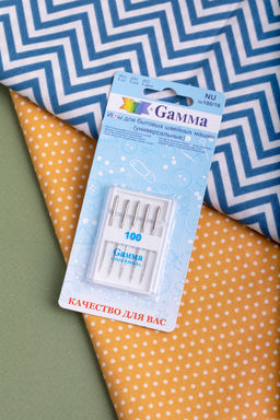 Иглы для быт. шв. машин Gamma NU №100 универсальные 5 шт в блистере №100