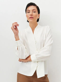 Блуза с вырезом OD-735-6 - Tantino фото 15