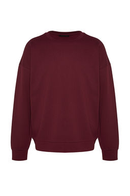 TRENDYOL MAN Lacivert Bisiklet Yaka Oversize/Genis Kesim Yumusak F?rcal? Selanik Sweatshirt TMNAW24SW00057 - Trendyolmilla фото 7