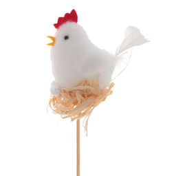 Изделие декоративное (вставка) Курочка/Петушок, L6 W5 H27 см, 2в. - Remeco фото 3