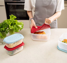 Контейнер 2,7л Flexo квадрат красный - Полимербыт фото 3