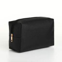 Косметичка женская на молнии, объёмная, чёрная