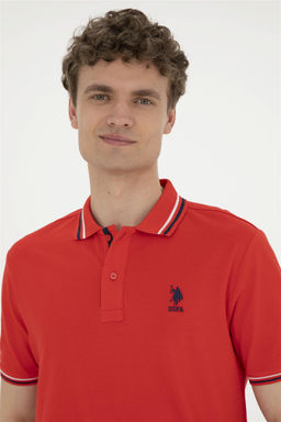 Футболка U.S. Polo Assn красная из хлопка  фото 2