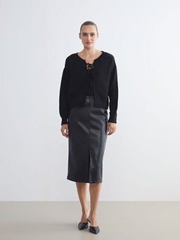 Ba?lamal? Yaka Kad?n Triko H?rka