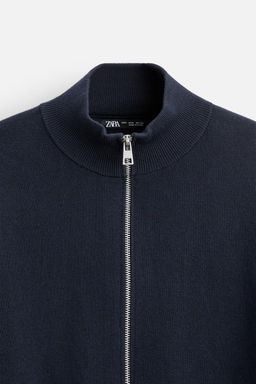 MOCK NECK CARDIGAN WITH ZIP - Zara фото 9